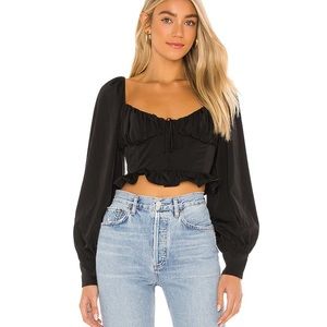 For Love & Lemons Black Blouse